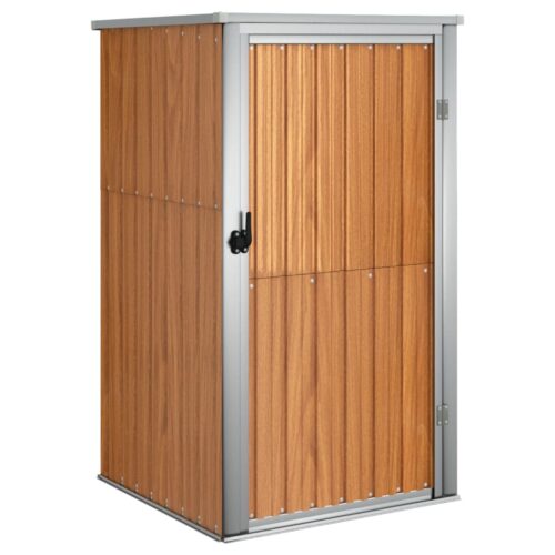 Garden Tool Shed Brown 88x89x161cm Galvanised Steel - Image 9