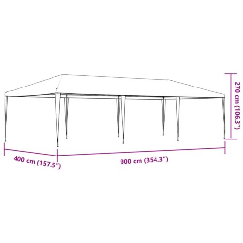 Professional Outdoor Gazebo Event Party Wedding Garden Camping Tent 4x9m Anthracite 90 g/m² - Image 8