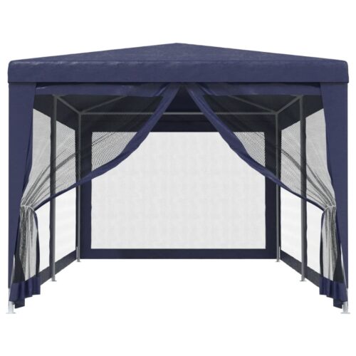 Outdoor Gazebo Event Party Wedding Garden Camping Tent Mesh Sidewalls Blue 3x6m HDPE - Image 3