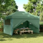 Folding Pop-Up Outdoor Gazebo Event Party Wedding Garden Camping Tent Green