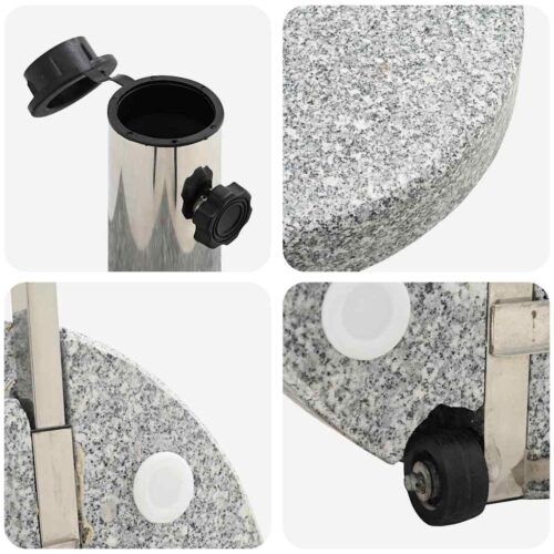 Parasol Base Grey 45x45x37.5cm Granite - Image 9