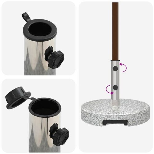 Parasol Base Grey 45x45x37.5cm Granite - Image 11