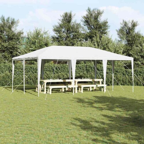Outdoor Gazebo Event Party Wedding Garden Camping Tent White 600x400x266cm Polyester Steel - Image 2