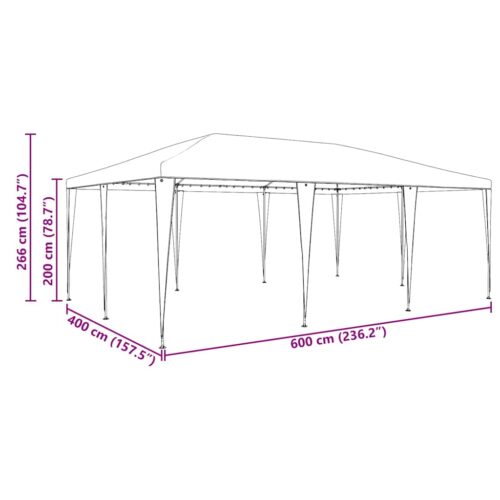 Outdoor Gazebo Event Party Wedding Garden Camping Tent Anthracite White 600x400x266cm - Image 10