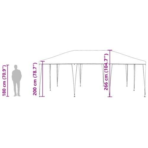 Outdoor Gazebo Event Party Wedding Garden Camping Tent Anthracite White 600x400x266cm - Image 11