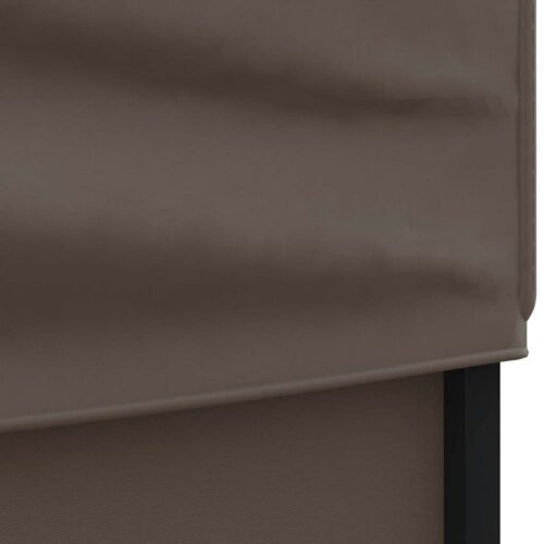 Folding Outdoor Gazebo Event Party Wedding Garden Camping Tent with Sidewalls Taupe 3x3 m - Image 6