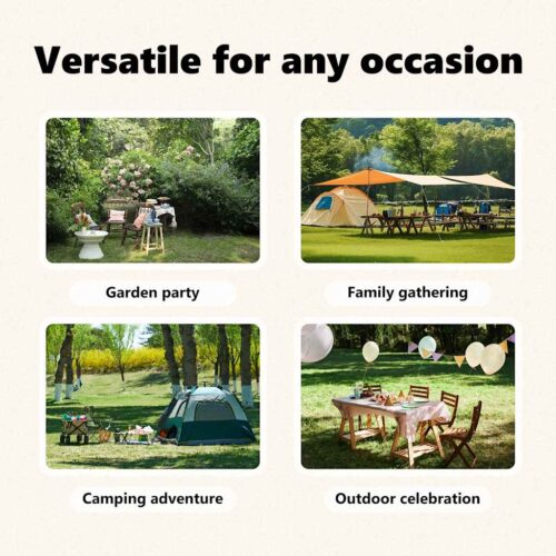 Folding Outdoor Gazebo Event Party Wedding Garden Camping Tent with Sidewalls Taupe 3x3 m - Image 12
