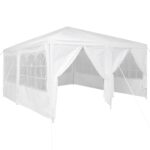 Outdoor Gazebo Event Party Wedding Garden Camping Tent White 400x400x266cm Polyester Steel