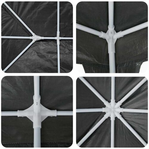 Outdoor Gazebo Event Party Wedding Garden Camping Tent Anthracite White 400x400x266cm - Image 6