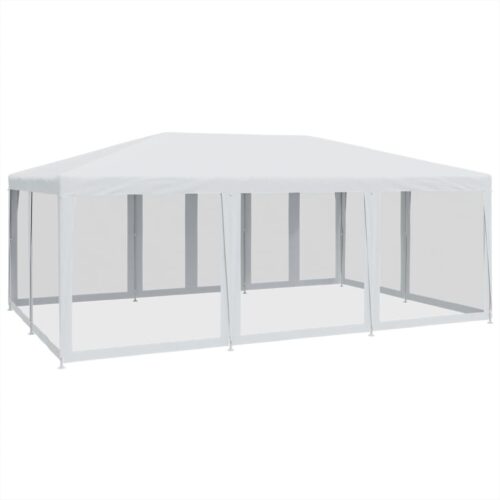 Outdoor Gazebo Event Party Wedding Garden Camping Tent Mesh Sidewalls White 6x4m HDPE - Image 5