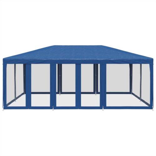 Outdoor Gazebo Event Party Wedding Garden Camping Tent Mesh Sidewalls Blue 6x4m HDPE - Image 3