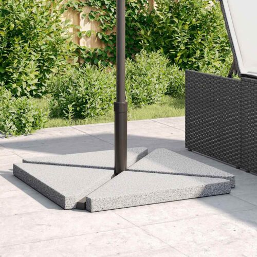 Umbrella Weight Plates 4 pcs Grey Granite Triangular 14 kg - Image 3