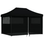 Foldable Outdoor Gazebo Event Party Wedding Garden Camping Tent Pop-Up Black