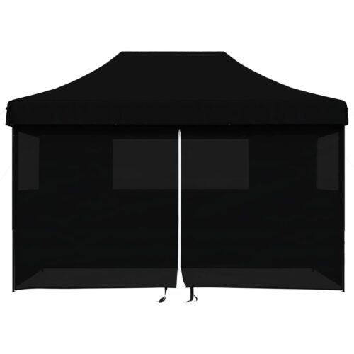 Foldable Outdoor Gazebo Event Party Wedding Garden Camping Tent Pop-Up Black - Image 3