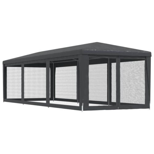 Outdoor Gazebo Event Party Wedding Garden Camping Tent Mesh Wall Anthracite 3x9m - Image 5