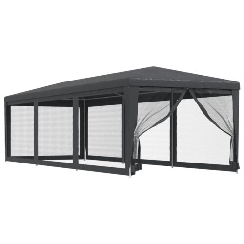Outdoor Gazebo Event Party Wedding Garden Camping Tent Mesh Wall Anthracite 3x9m - Image 8