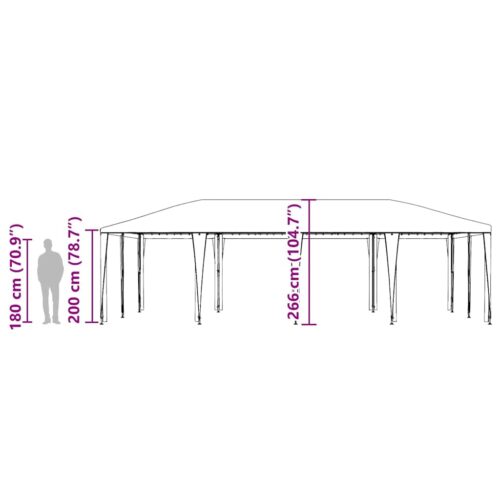 Outdoor Gazebo Event Party Wedding Garden Camping Tent Anthracite White 800x400x266cm - Image 11