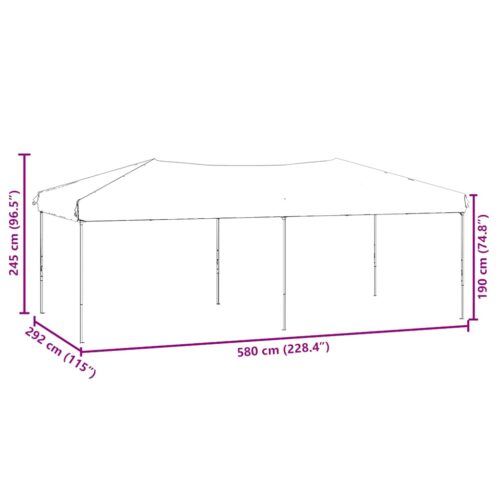 Folding Outdoor Gazebo Event Party Wedding Garden Camping Tent with Sidewalls Taupe 3x6 m - Image 9