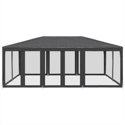 Outdoor Gazebo Event Party Wedding Garden Camping Tent Mesh Sidewalls Anthracite 6x4m HDPE - Image 3