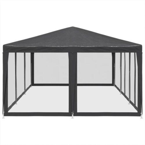 Outdoor Gazebo Event Party Wedding Garden Camping Tent Mesh Sidewalls Anthracite 6x4m HDPE - Image 4