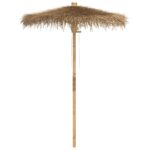 Tiki Umbrella with Banana Leaf Canopy 150cm Bamboo