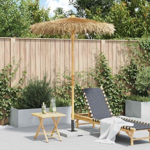 Tiki Umbrella with Banana Leaf Canopy 150cm Bamboo - Image 2