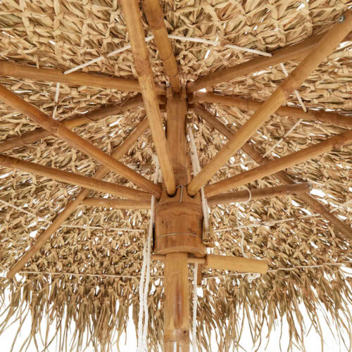 Tiki Umbrella with Banana Leaf Canopy 150cm Bamboo - Image 7