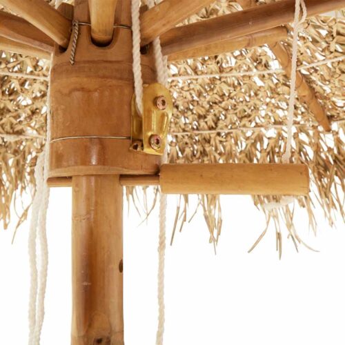 Tiki Umbrella with Banana Leaf Canopy 150cm Bamboo - Image 8