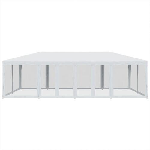 Outdoor Gazebo Event Party Wedding Garden Camping Tent Mesh Sidewalls White 8x4m HDPE - Image 3