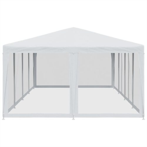 Outdoor Gazebo Event Party Wedding Garden Camping Tent Mesh Sidewalls White 8x4m HDPE - Image 4