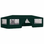 Professional Outdoor Gazebo Event Party Wedding Garden Camping Tent with Side Walls 4x9m Green 90 g/m²