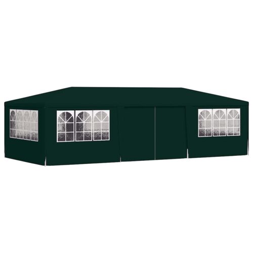 Professional Outdoor Gazebo Event Party Wedding Garden Camping Tent with Side Walls 4x9m Green 90 g/m² - Image 3
