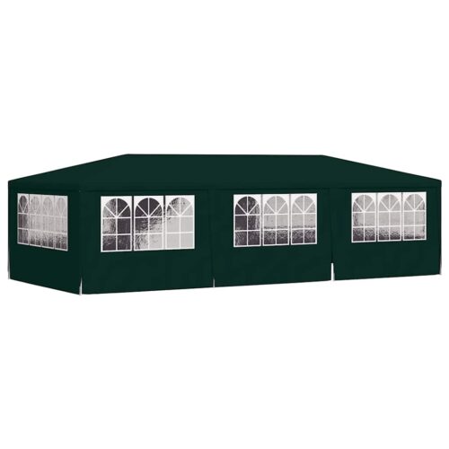Professional Outdoor Gazebo Event Party Wedding Garden Camping Tent with Side Walls 4x9m Green 90 g/m² - Image 6