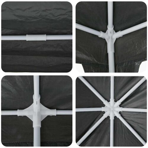 Outdoor Gazebo Event Party Wedding Garden Camping Tent Anthracite White 800x400x266cm - Image 7