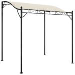 Outdoor Canopy Pergola Garden BBQ Patio Shade Marquee Fabric Steel Cream 2x2.3m