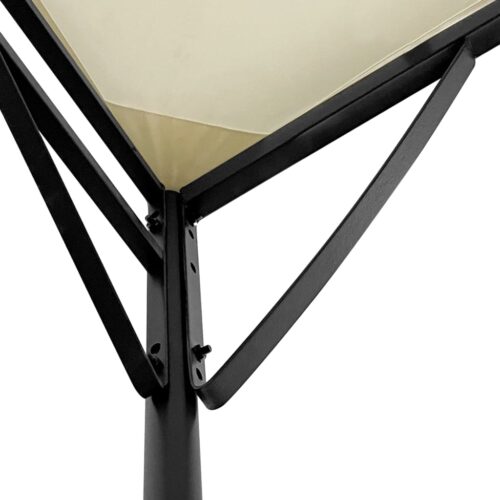 Outdoor Canopy Pergola Garden BBQ Patio Shade Marquee Fabric Steel Cream 2x2.3m - Image 7