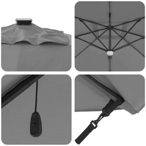 Cantilever Roma Parasol Anthracite Black 352x251x265cm - Image 8