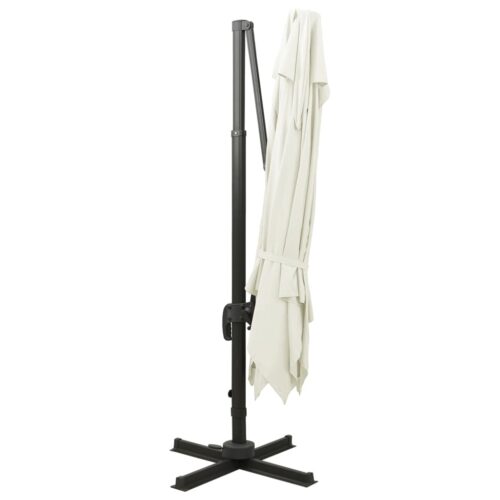 Garden Umbrella Outdoor Patio Beach Cantilever Parasol with Double Top 300x300cm Sand - Image 5