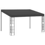 Wall-Mounted Outdoor Gazebo Event Party Wedding Garden Tent Anthracite 3x4m