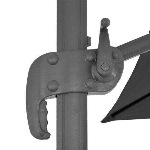 Garden Umbrella Outdoor Patio Beach Cantilever Parasol with Aluminium Pole 400x300cm Anthracite - Image 7