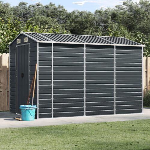 Garden Shed Anthracite 191x300x198cm Galvanised Steel - Image 2
