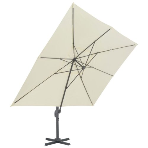 Garden Umbrella Outdoor Patio Beach Cantilever Parasol with Portable Base Sand - Image 4