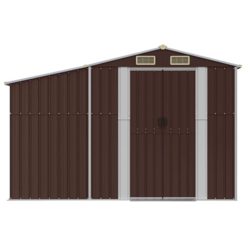 Garden Shed Brown 277x365.5x179cm Galvanised Steel - Image 4