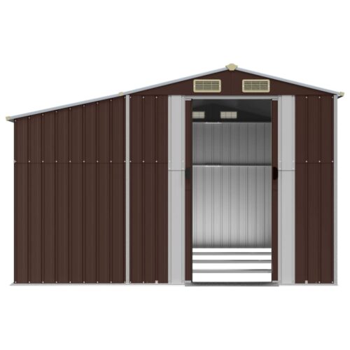 Garden Shed Brown 277x365.5x179cm Galvanised Steel - Image 5