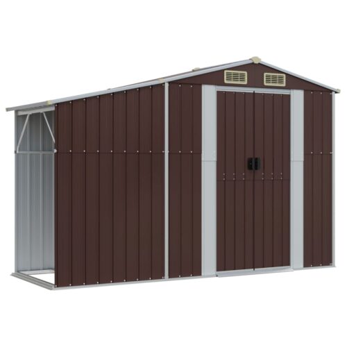 Garden Shed Brown 277x365.5x179cm Galvanised Steel - Image 8