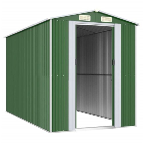 Garden Shed Green 192x357x223cm Galvanised Steel - Image 3