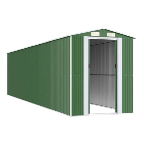 Garden Shed Green 192x855x223cm Galvanised Steel - Image 3
