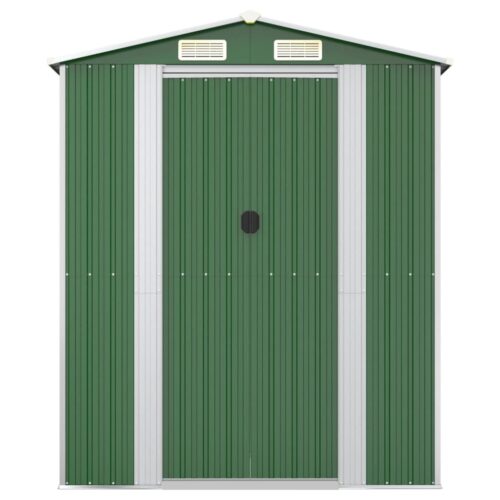 Garden Shed Green 192x855x223cm Galvanised Steel - Image 4