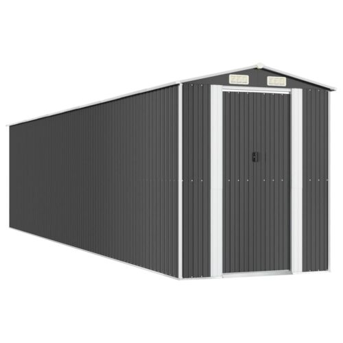 Garden Shed Anthracite 192x855x223cm Galvanised Steel - Image 9
