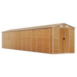 Garden Shed Light Brown 191x980x198cm Galvanised Steel
